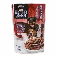 Three Dogs Sache Pedaços de Carne ao Molho - 100 g